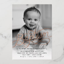 Baby Foto Taufe Rose Gold