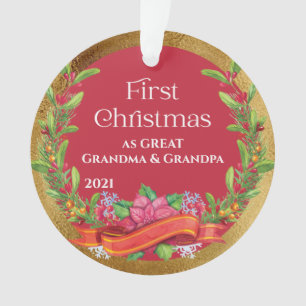 Baby-Foto Urgroßeltern erstes Weihnachten Ornament