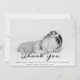 Baby Foto Vielen Dank, dass Sie die Geburtsankündi Ankündigung