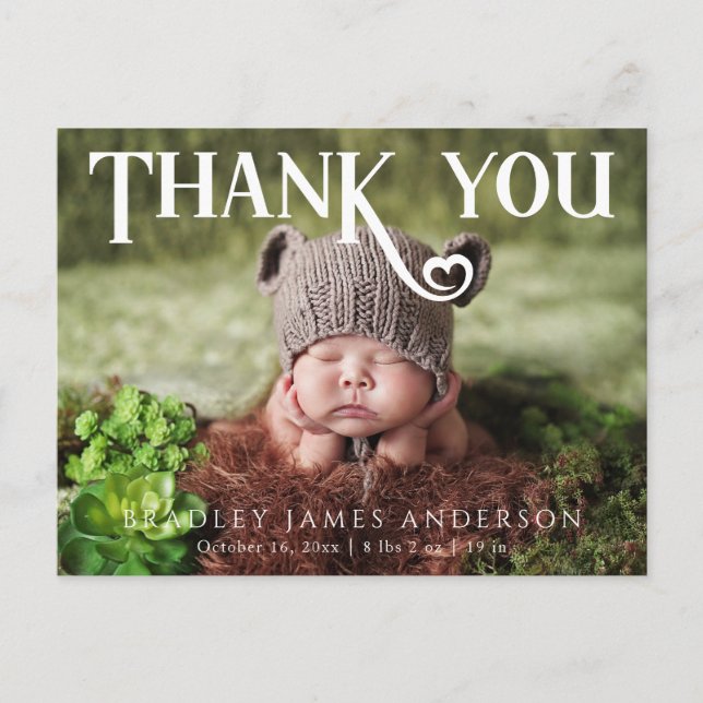 Baby Foto Vielen Dank für die Ankündigung des mode (Vorderseite)