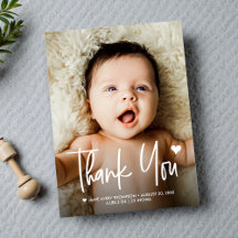 Baby Foto Vielen Dank für die Ankündigung von Herz