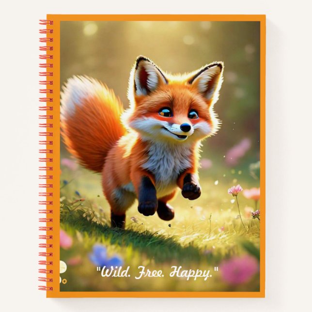 "Baby Fox Entdeckungen" Notizbuch (Vorderseite)