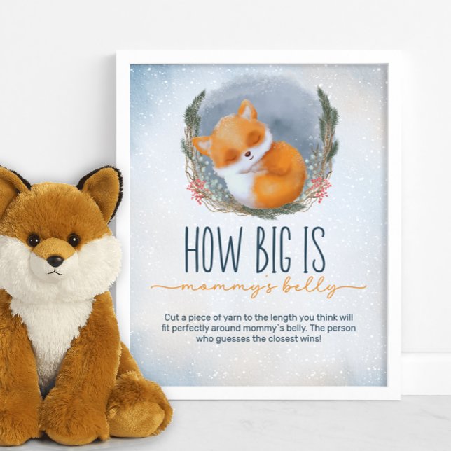 Baby Fox Winter wie groß ist Mama's Bauchspiel Poster (Von Creator hochgeladen)