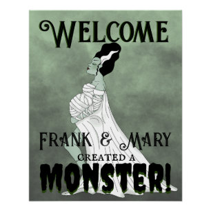 Baby Frankenstein Welcome Poster