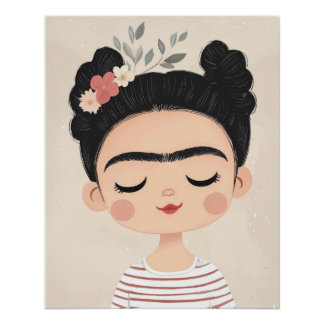 Baby Frida Wandkunst, Süße Kinderzimmer Dekoration