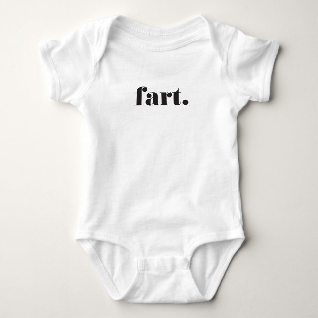Baby-Furz-Shirt Baby Strampler (Vorderseite)