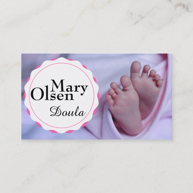 Baby-Fuß-Visitenkarte Visitenkarte (Vorderseite)