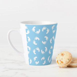 Baby Fußabdrücke, Babys Fuß, Fußspuren, Blau, Jung Milchtasse