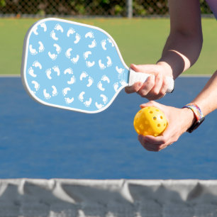 Baby Fußabdrücke, Babys Fuß, Fußspuren, Blau, Jung Pickleball Schläger