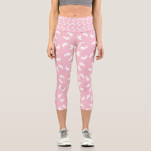 Baby Fußabdrücke, Babys Fuß, Fußspuren, Rosa Mädch Capri Leggings