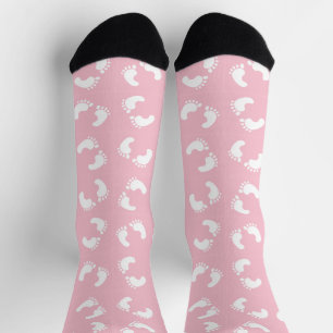 Baby Fußabdrücke, Babys Fuß, Fußspuren, Rosa Mädch Socken