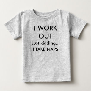 Baby-Fußball-Körper-Anzug - ich arbeite. aus. Baby T-shirt