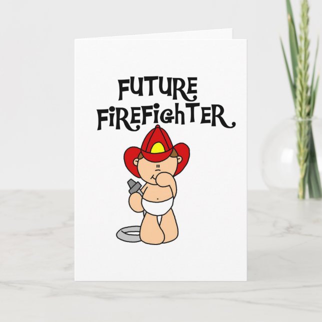 Baby Future Firefighter - Tshirts und Geschenke Karte (Vorderseite)