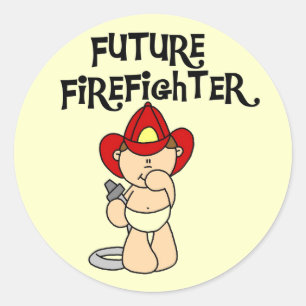 Baby Future Firefighter - Tshirts und Geschenke Runder Aufkleber
