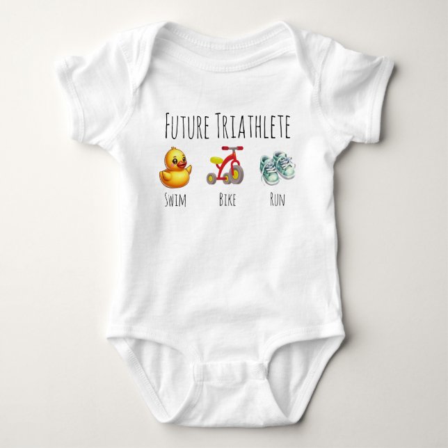 Baby Future Triathlete Reiten Strampler (Vorderseite)