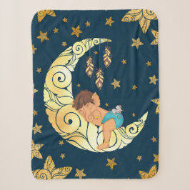 Baby Ganesha mit Mond und Sternen Sherpadecke