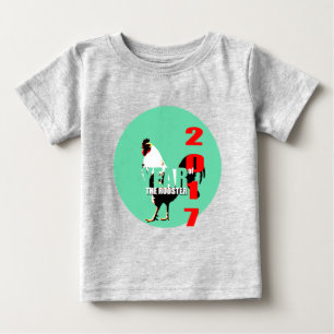 Baby geboren im Rooster Jahr 2017 Babyanzug T-shirt