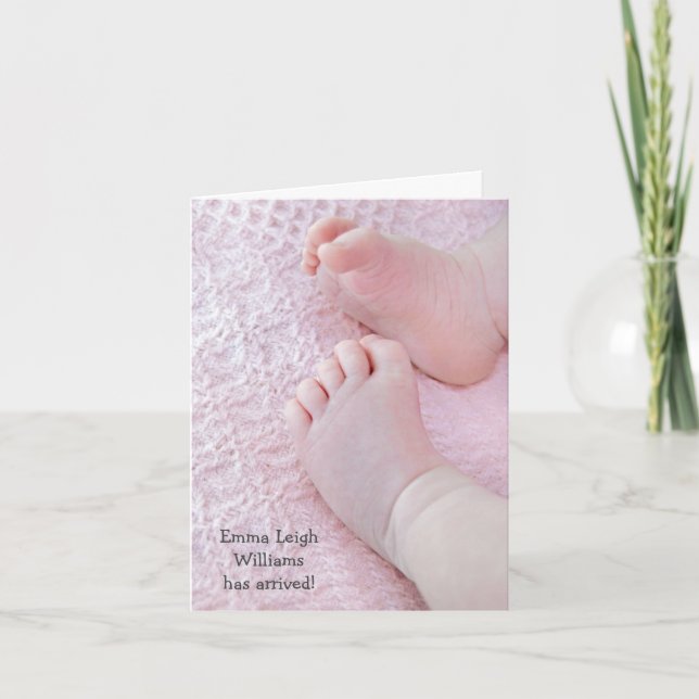 Baby-Geburts-Mitteilung Ankündigung (Vorderseite)