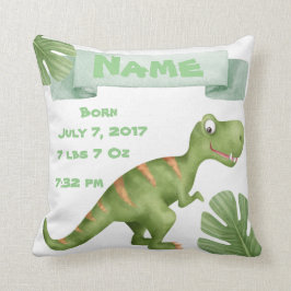 Baby-Geburts-Mitteilungs-Dinosaurier-Kissen Kissen