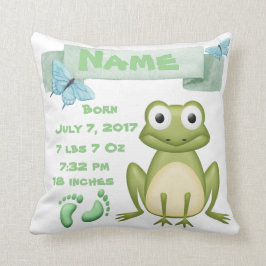Baby-Geburts-Mitteilungs-Frosch-Kissen Kissen
