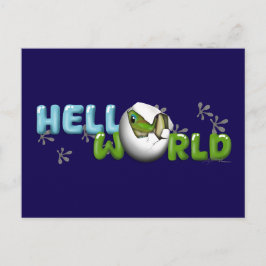 Baby-Gecko im Ei Postkarte