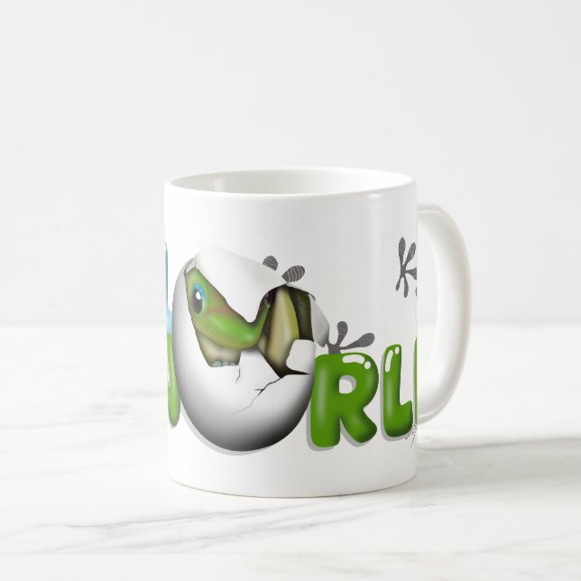 Baby Gecko in Egg  Kaffeetasse (VorderseiteRechts)