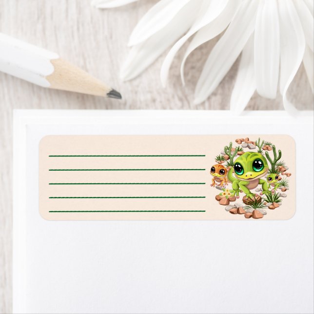 Baby Geckos Niedlich Cartoon Characters (Insitu)