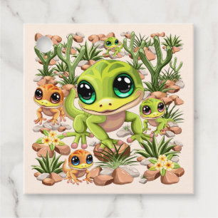 Baby Geckos Niedlich Cartoon Characters Geschenkanhänger