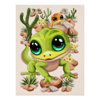 Baby Geckos Niedlich Cartoon Characters