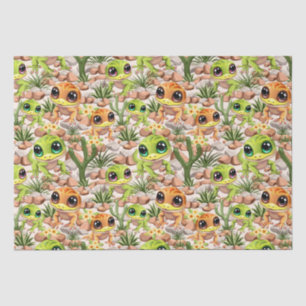 Baby Geckos Niedlich Cartoon Characters Seidenpapier
