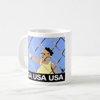Baby-Gefängnis. Kindertrennungsaussage Kaffeetasse