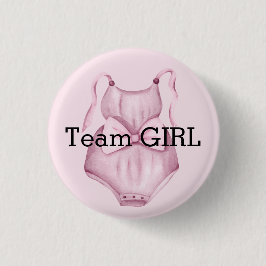 Baby Gender enthüllt Teammädchen Button