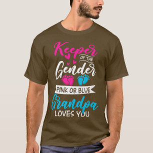 Baby Gender offenbaren Dusche Rosa oder Blau Opa L T-Shirt