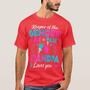 Baby Gender offenbaren Dusche Rosa oder Blau Opa L T-Shirt