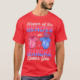 Baby Gender offenbaren Dusche rosa oder blaue Oma  T-Shirt