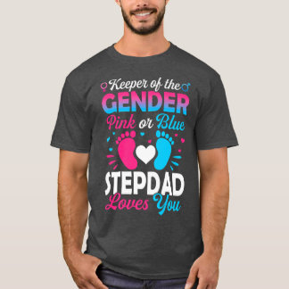 Baby Gender offenbaren Dusche Rosa oder Blue Stepd T-Shirt