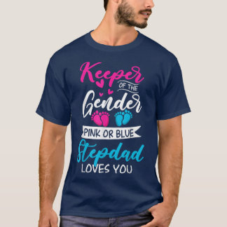 Baby Gender offenbaren Dusche Rosa oder Blue Stepd T-Shirt