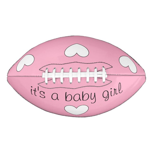 Baby Gender Offenlegung (Mädchen) Fußball von dalD Football (Vorderseite)