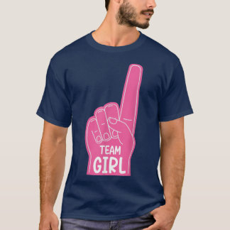 Baby Gender Reveal Ankündigung Party Team Girl Me T-Shirt