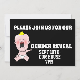 BABY GENDER REVEAL FUNNY CUSTOM-PARTY EINLADUNGEN