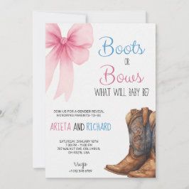 Baby gender reveal Invitation card Einladung