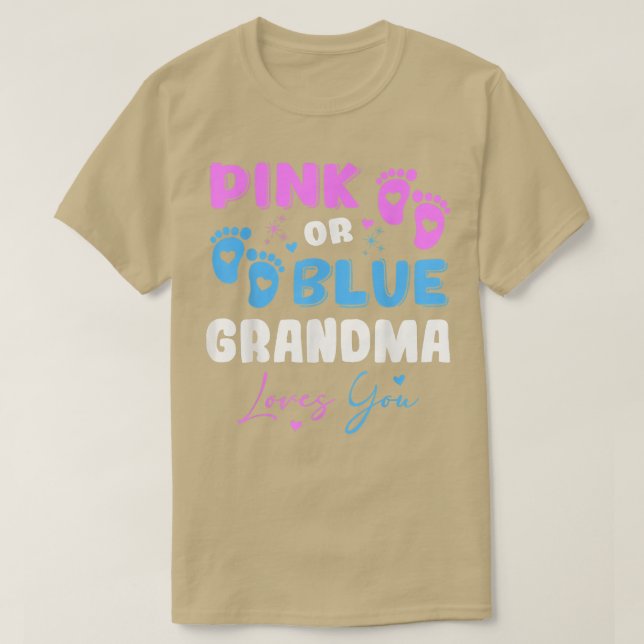 Baby Gender Reveal Oma  T-Shirt (Design vorne)