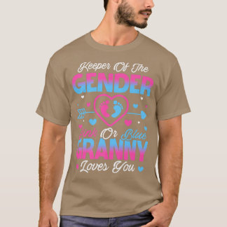 Baby Gender Reveal Shower Pink Or Blue Granny Love T-Shirt