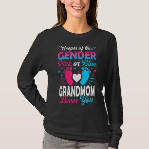 Baby Gender zeigt Dusche pink oder blau Großmutter T-Shirt