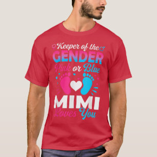 Baby Gender zeigt Dusche rosa oder blaue Mimi-Lieb T-Shirt