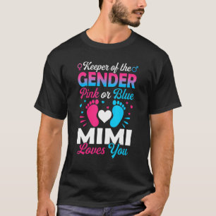 Baby Gender zeigt Dusche rosa oder blaue Mimi-Lieb T-Shirt