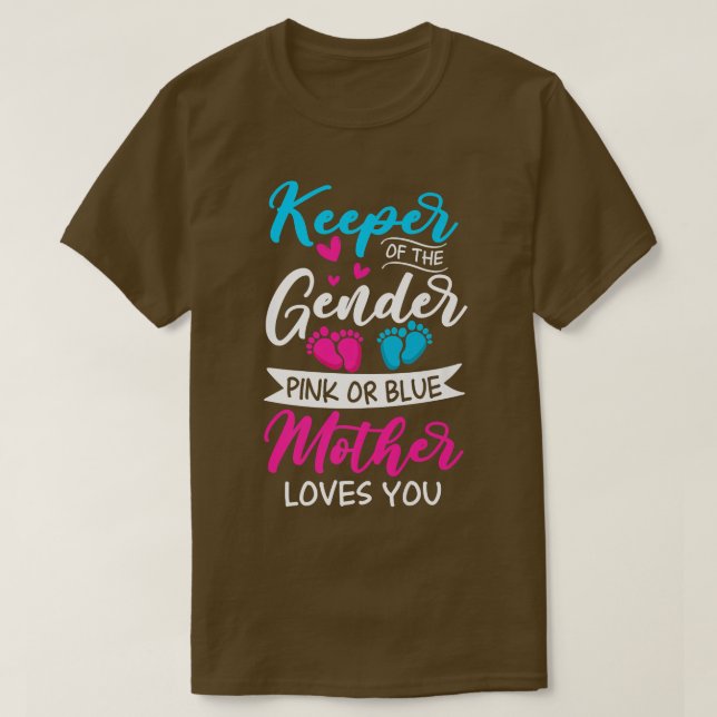Baby Gender zeigt Dusche rosa oder blaue Mutter Li T-Shirt (Design vorne)