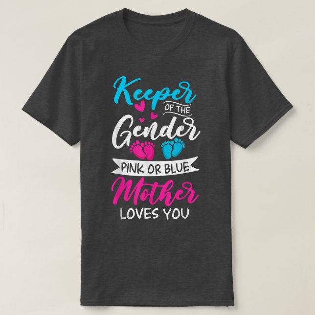 Baby Gender zeigt Dusche rosa oder blaue Mutter Li T-Shirt (Design vorne)