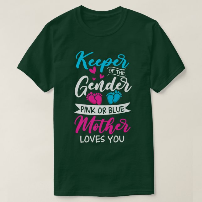 Baby Gender zeigt Dusche rosa oder blaue Mutter Li T-Shirt (Design vorne)