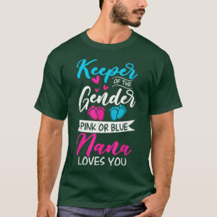 Baby Gender zeigt Dusche rosa oder blaue Nana-Lieb T-Shirt